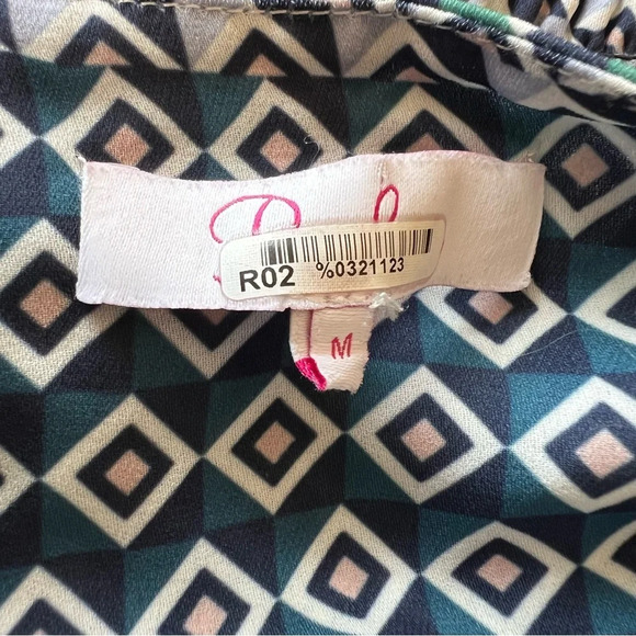 Parker Luisa mixed Patterned flutter ruffle sleeve dress 26053 - Picture 9 of 10